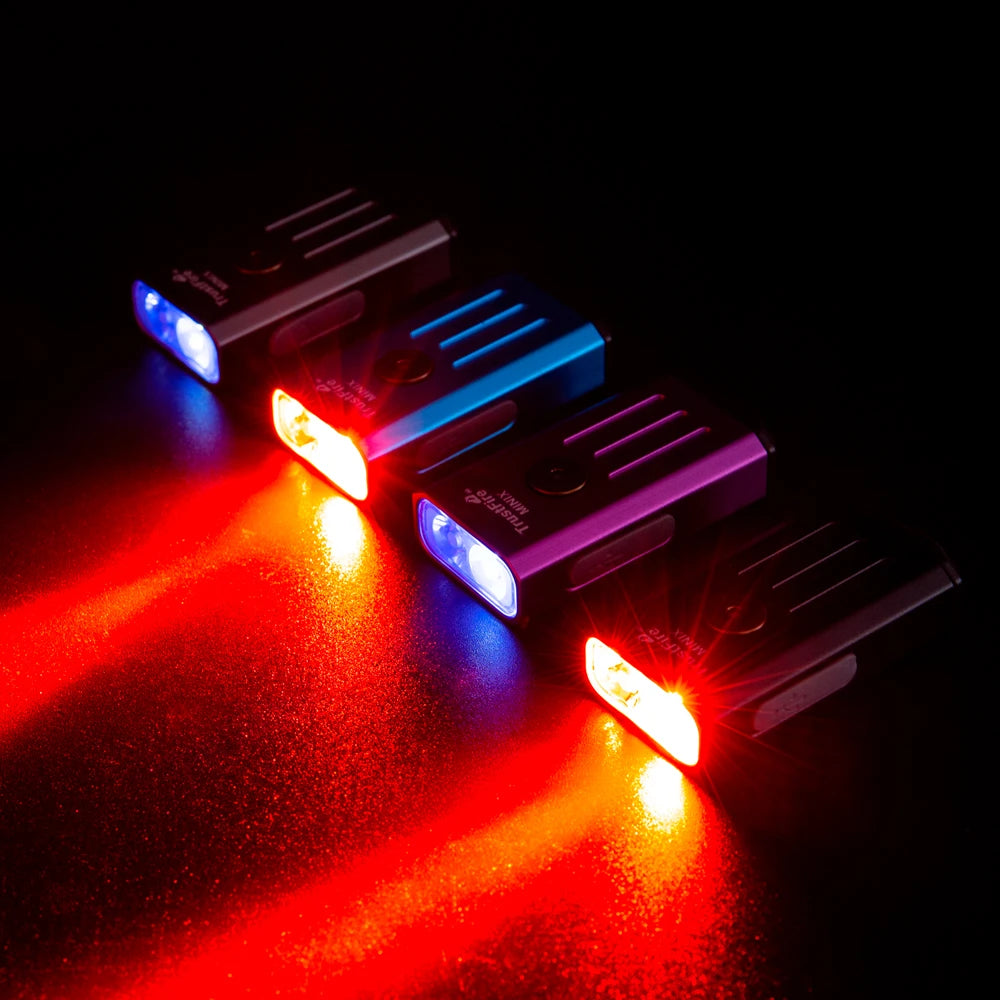 TrustFire MINIX – 320 Lumen Dual-Source Keychain EDC Flashlight, White + UV/Red, Type-C, IP66, Memory Mode