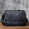 NZPJ New Leather Men's Shoulder Bag Retro Top Layer Cowhide A4 File Men's Bag Brown Handmade Crazy Horse Leather Messenger Bag