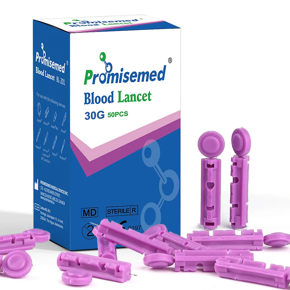 Diabetic Lancets 30G – Multicolored Universal Sterile Needles for Blood Glucose Testing