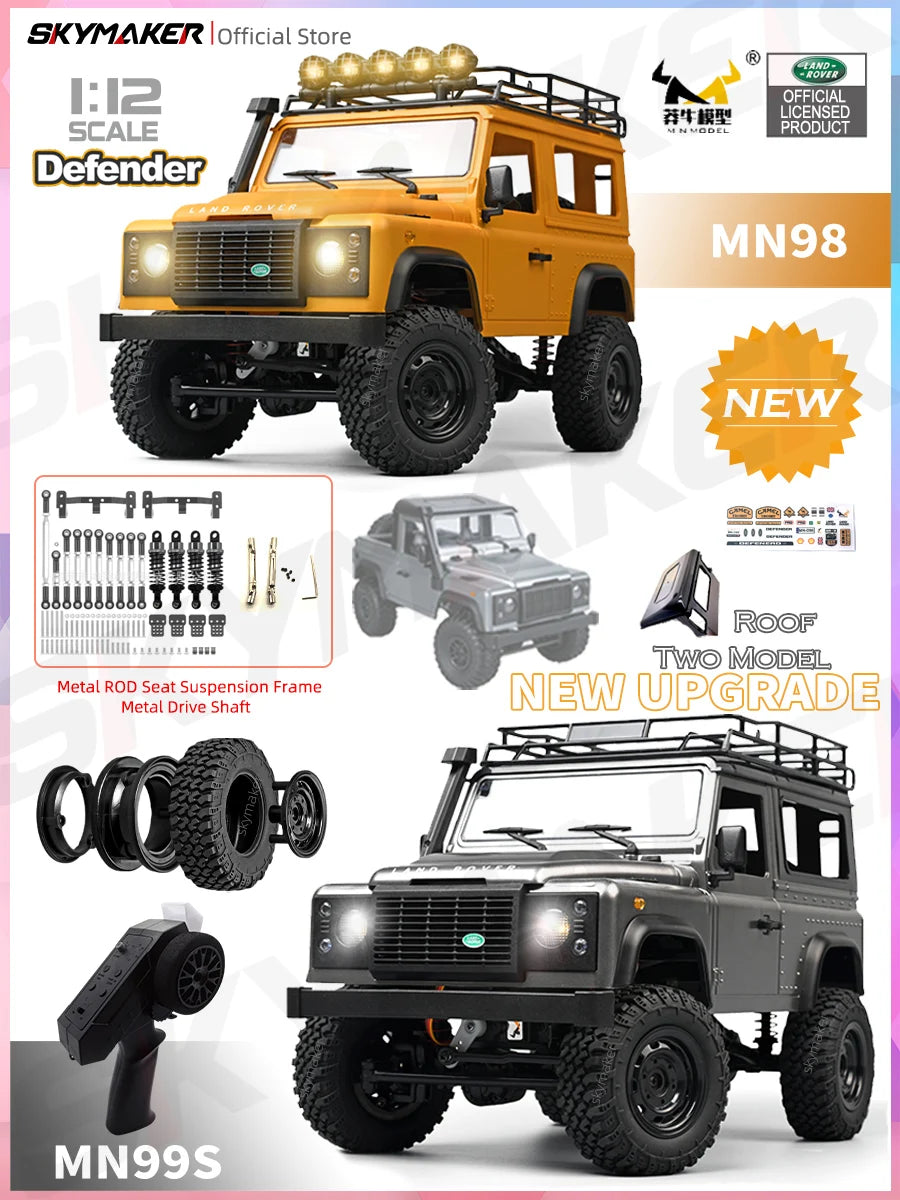 MN99S 1:12 Scale 4WD RC Rock Crawler Truck – Remote Control Off-Road Defender Car