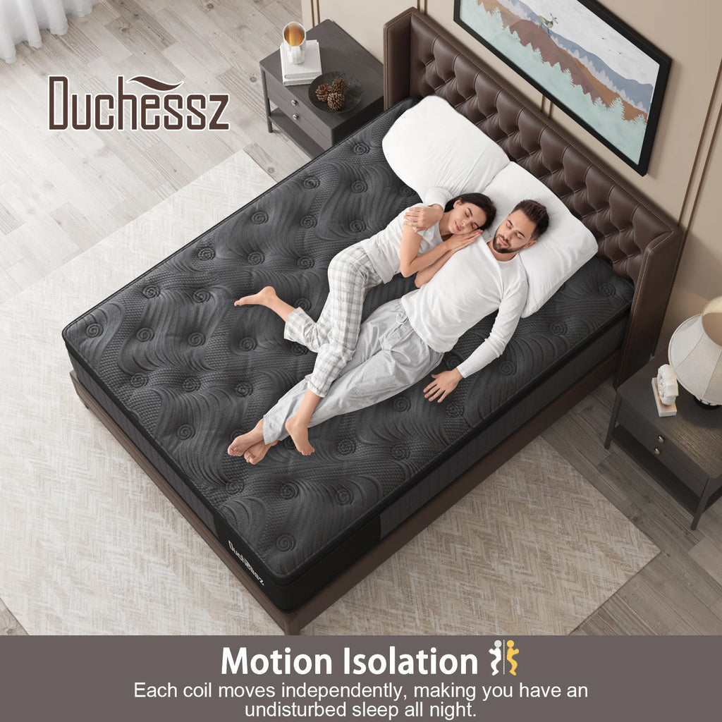 10"/12"/14" Gel Memory Foam Pocket Spring Hybrid Mattress – Medium Firm, Twin to King, Boxed