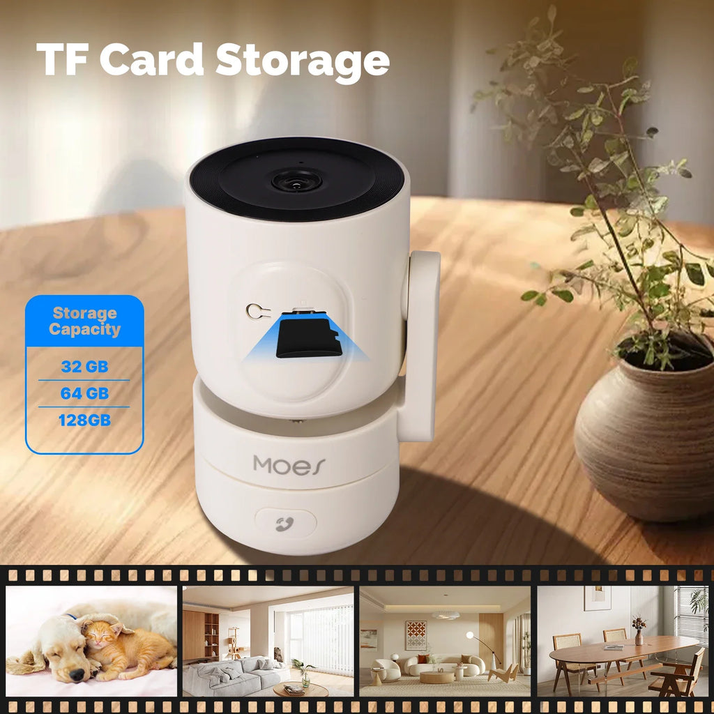 4MP WiFi Indoor Pan/Tilt Security Camera – 360° Pan, IR Night Vision, Motion & Sound Detection | Alexa & Google