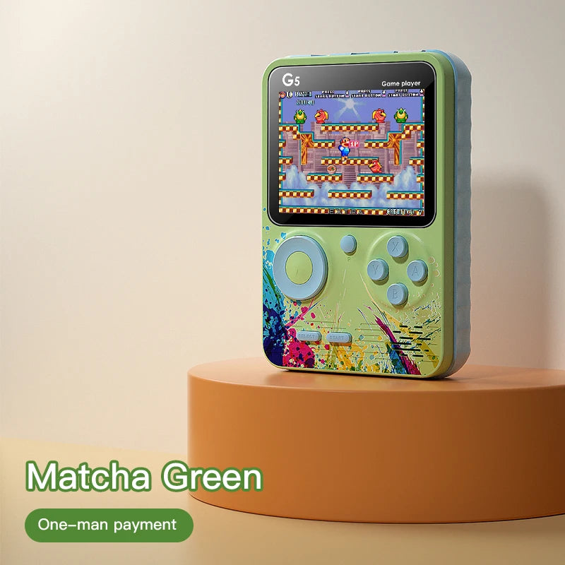 G5 Mini Retro Handheld Game Console – 500 Games, 3-Inch Color LCD, 8-Bit