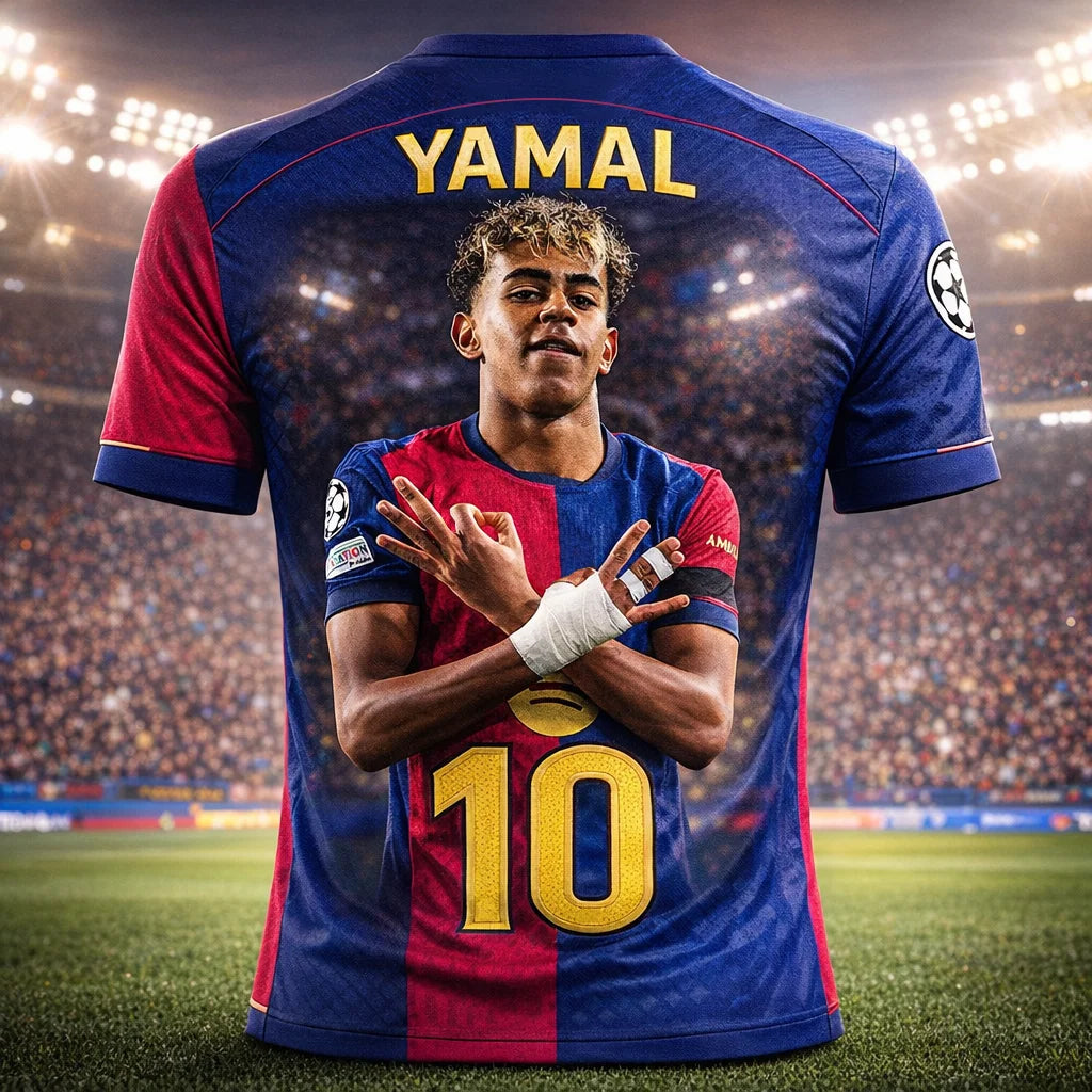 Lamine Yamal #10 Barcelona Soccer Fan T-Shirt — Short Sleeve Streetwear Tee