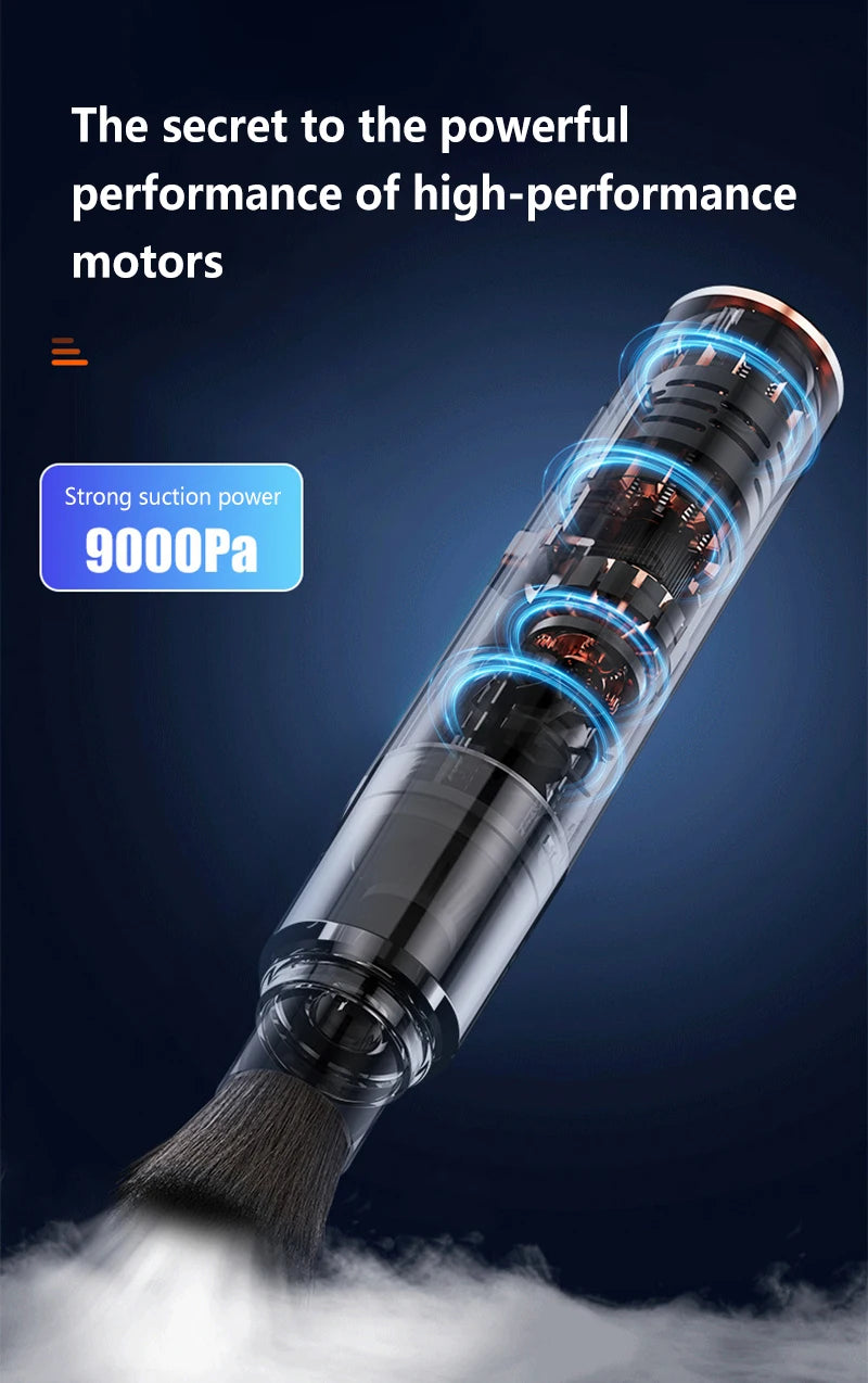 Mini Handheld Vacuum Cleaner – 3-in-1 Car & Desk Cleaner