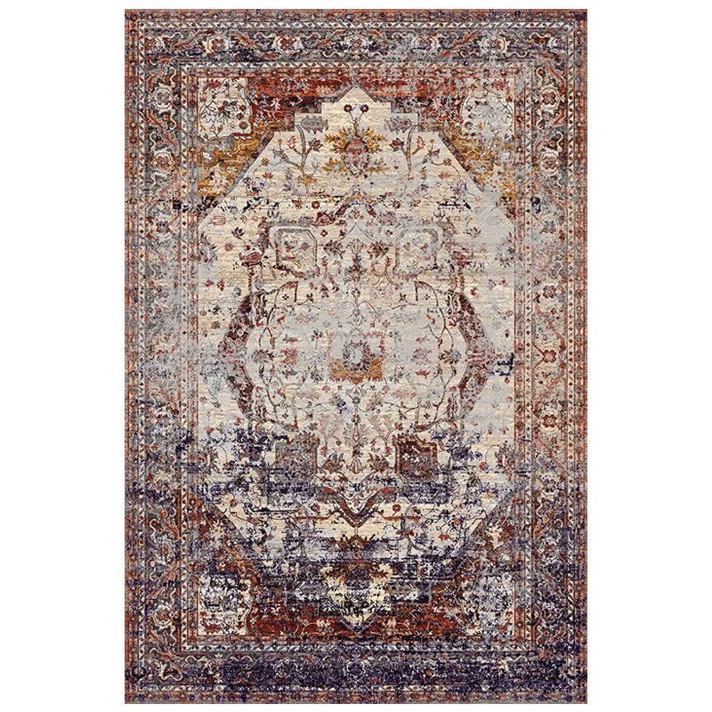 American Retro Style Large Area Rug – Anti-Slip Washable Carpet for Living Room & Bedroom