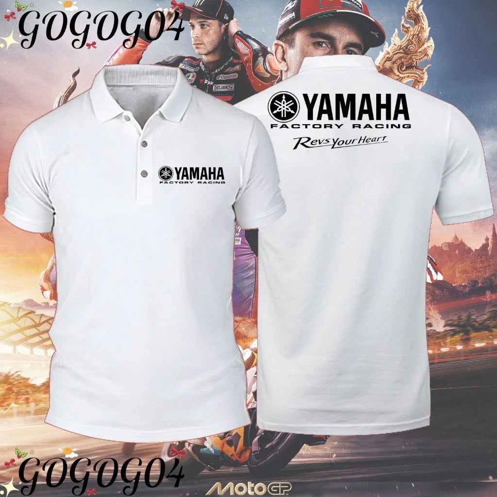 Yamaha Racing Team Polo Shirt — MXGP Off-Road Motorcycle Short Sleeve Tee