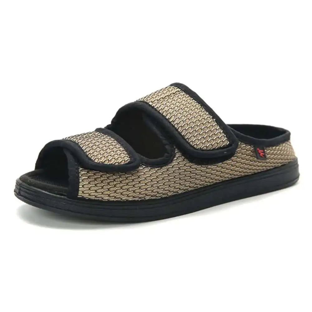 Men's & Women's Extra Wide Diabetic Slippers – Adjustable Indoor & Outdoor Shoes for Swollen Feet