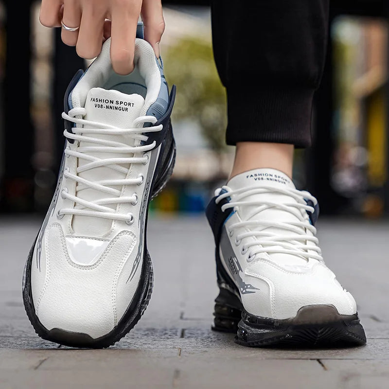 Men's Thick Sole Non-Slip Outdoor Jogging Shoes – Breathable Leisure Sneakers