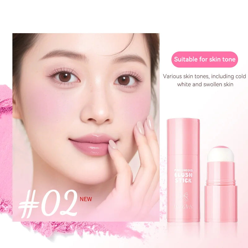 Korean Pink Two-Ball Blush Sponge Applicator — Instant Glow