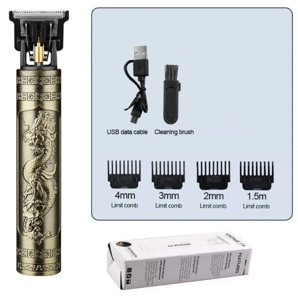 T9 Professional Hair Clipper & Beard Trimmer – Wet/Dry, USB Fast Charge, 90-Min Runtime, CE