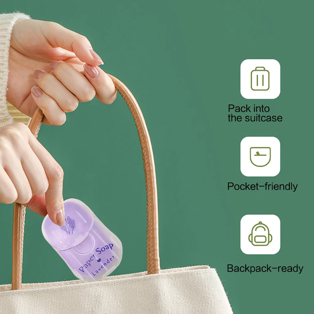 Quick-Dissolving Soap Paper Sheets – Portable Plant Extract Hand Soap for Home & Outdoor