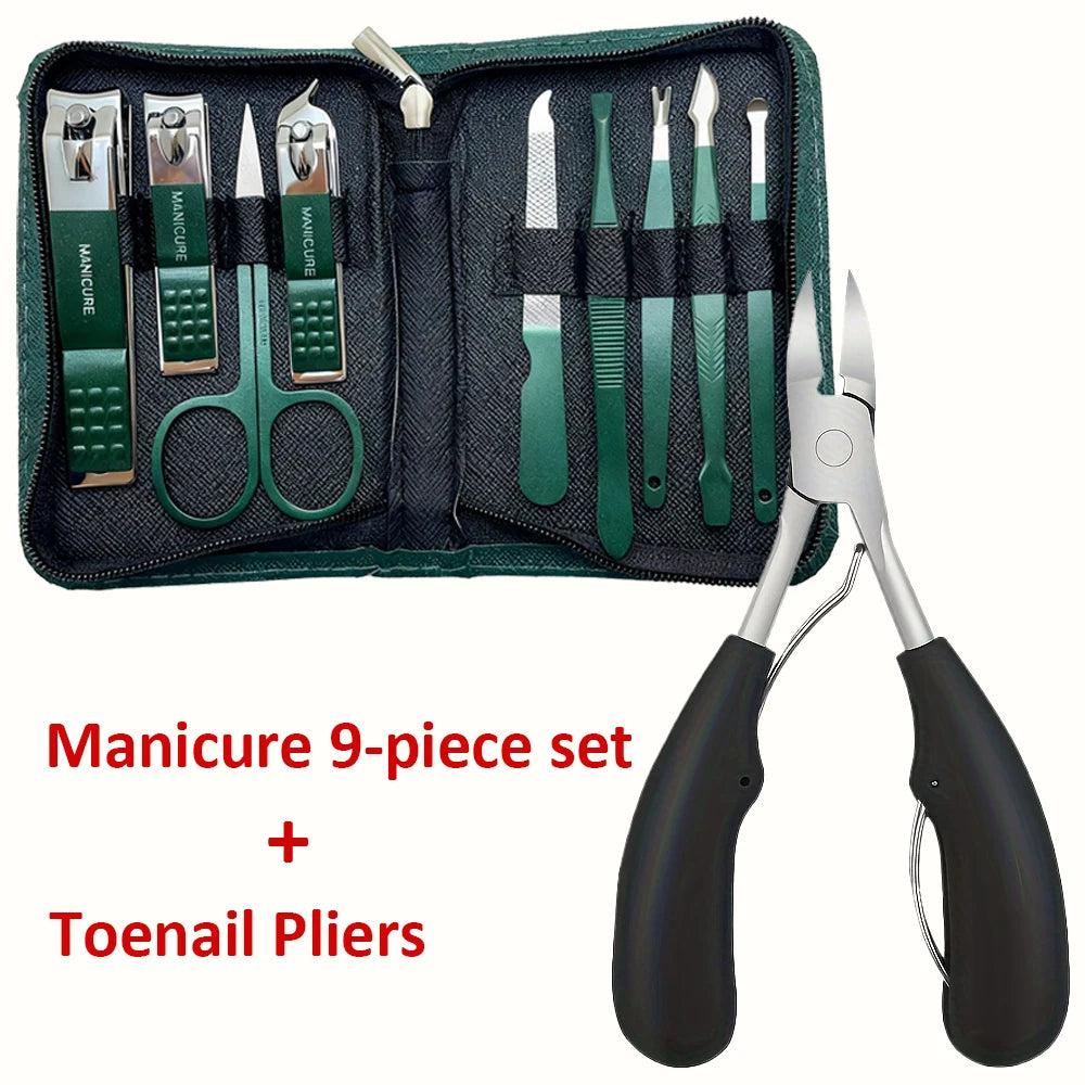 Professional Nail Care Kit – Stainless Steel Manicure & Pedicure Set with Travel Case