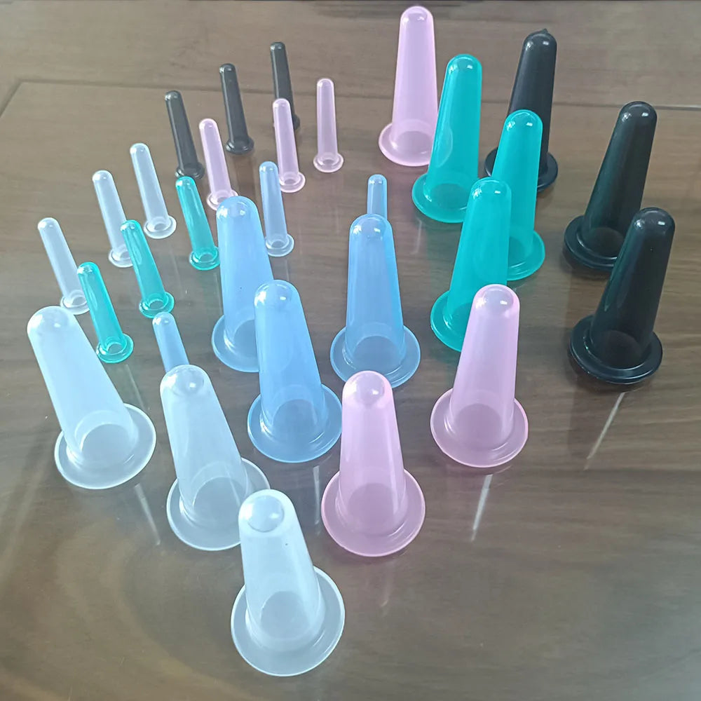 4-Piece Silicone Vacuum Cupping Massage Jars Set