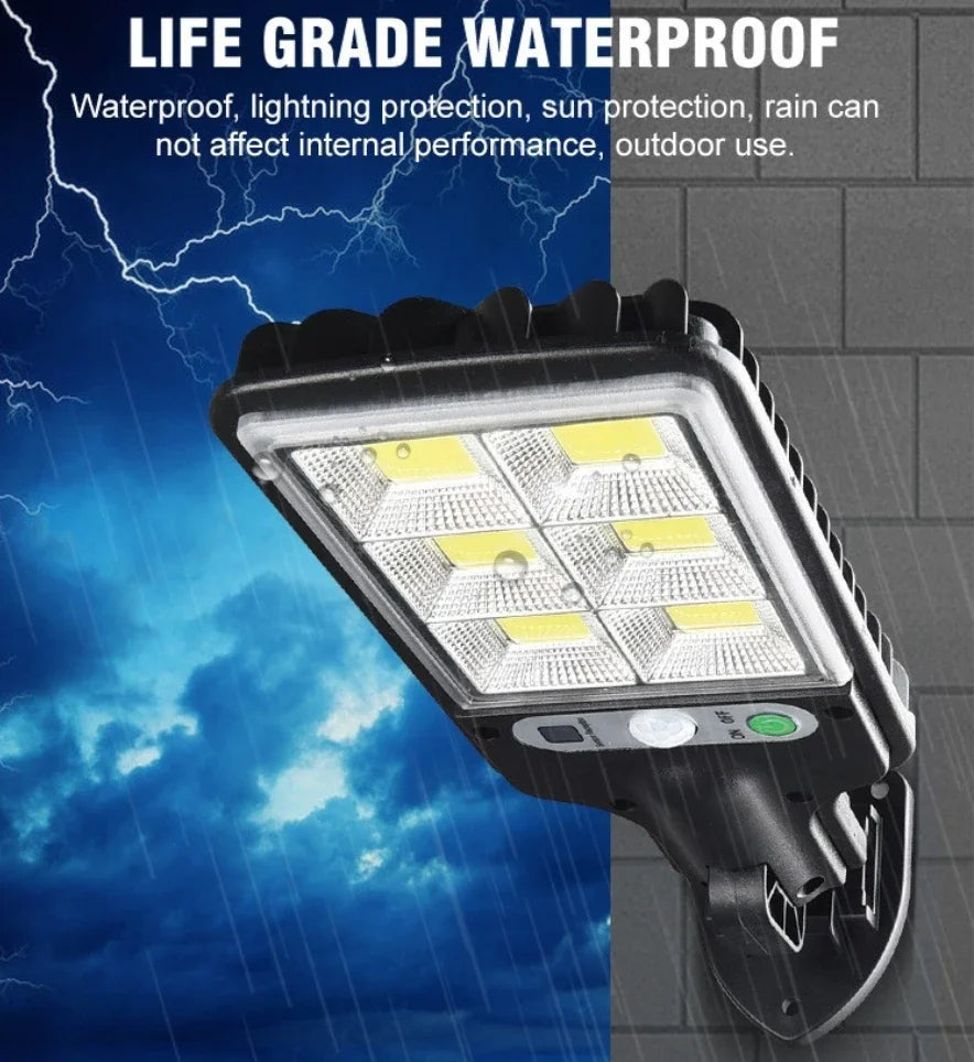72-COB Solar Motion Sensor Outdoor Wall Light