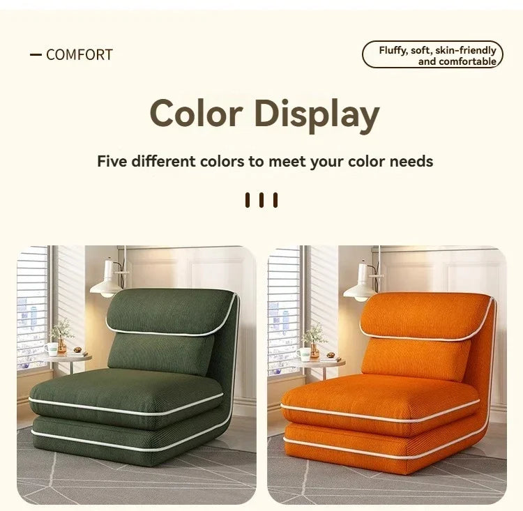 Foldable Fabric Sofa Bed — Lazy Tatami Lounge Chair
