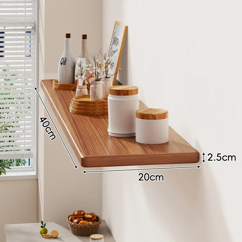 Floating Wall Display Shelf — Wooden Bookshelf, Decorative Laminate & Living Room Wall Rack