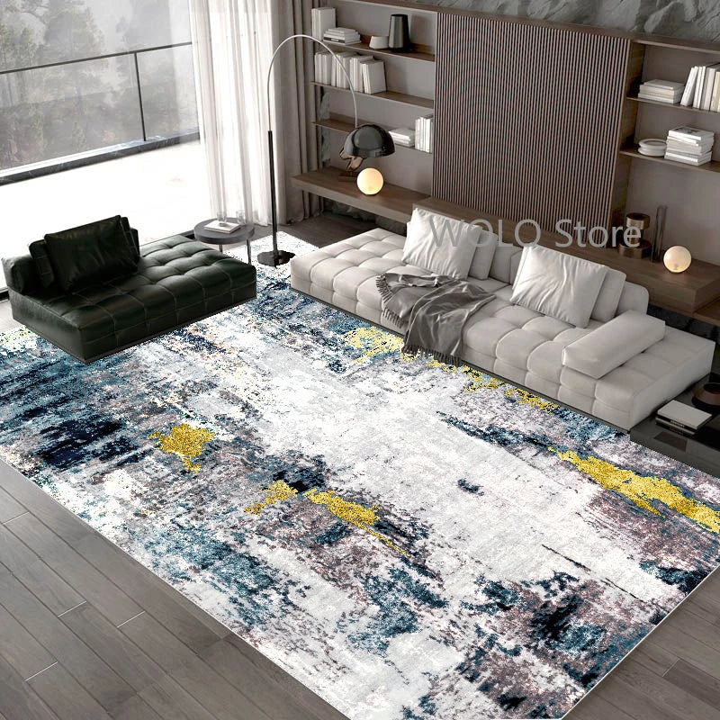 Nordic Abstract Area Rug – Washable Non-Slip Carpet for Living Room, Bedroom & Dining Room