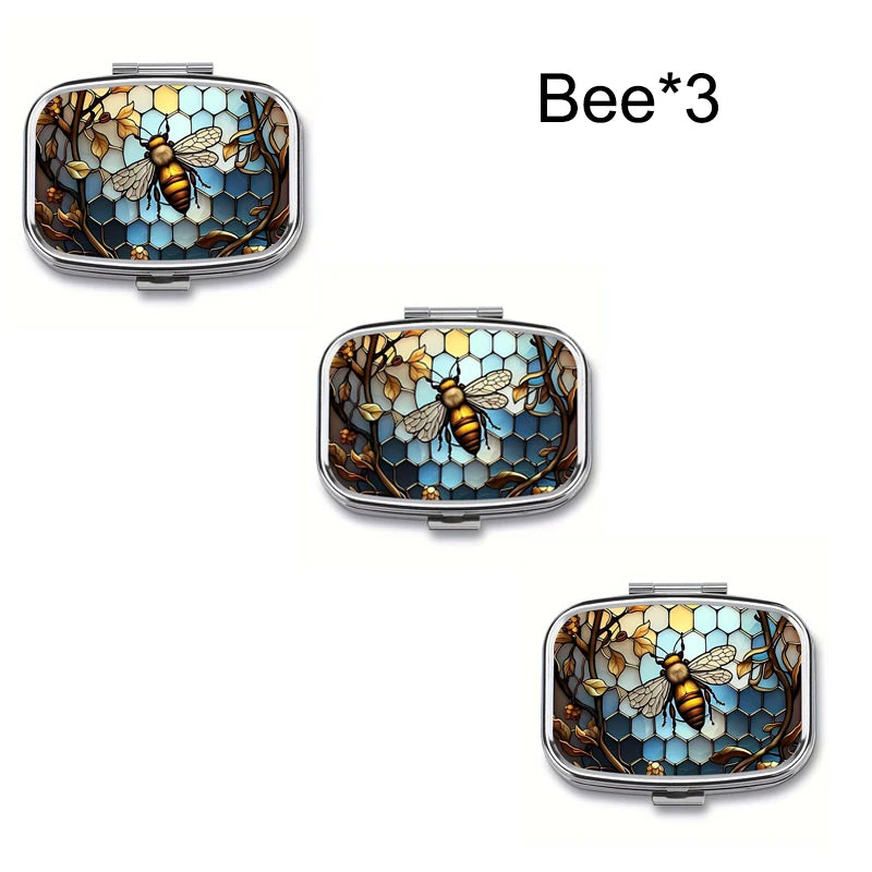 Colorful Metal Pill & Jewelry Organizer Box