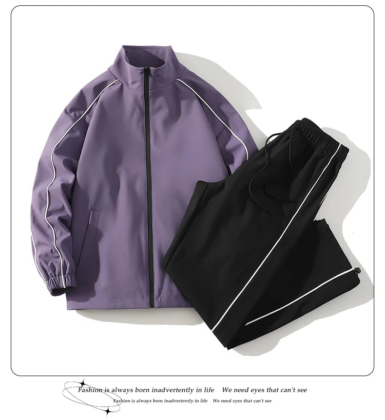 Men's Korean Style Hoodie & Harem Pants Sweat Suit – Leisure Plus Size 2-Piece Set