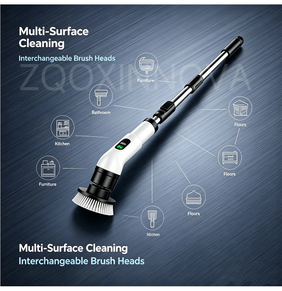 Cordless Household Spin Scrubber – Electric Multipurpose Cleaning Brush for Bathroom, Kitchen & Toilet