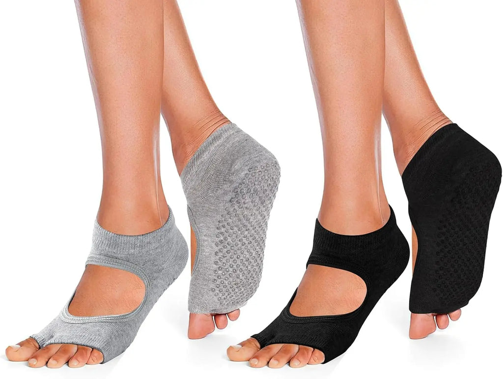 Women's Toeless Yoga Grip Socks – Pilates & Dance