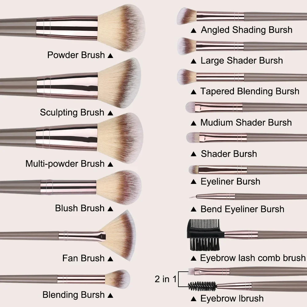 Super Soft Detail Makeup Brush Set — Blush, Highlighter, Foundation & Eyeshadow