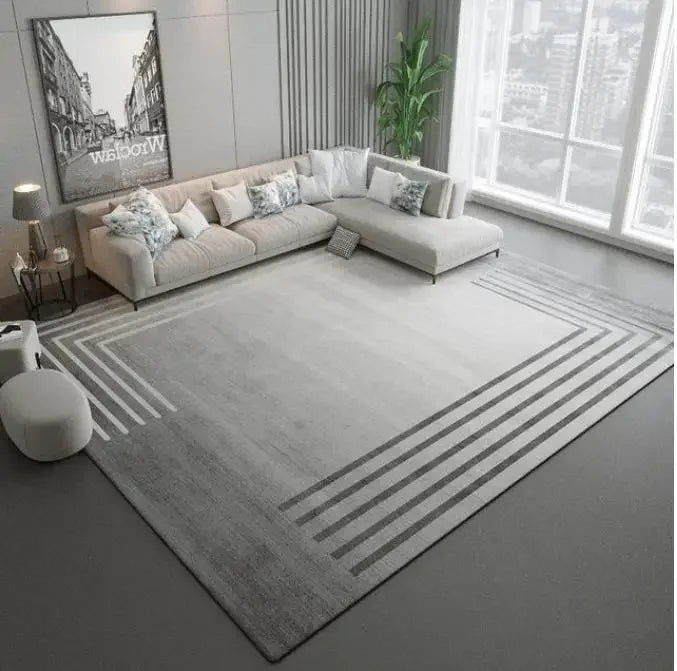 Modern Nordic Soft Lounge Rug – Washable Anti-Slip Large Area Carpet for Living Room & Bedroom, 24 Colors & 10 Sizes
