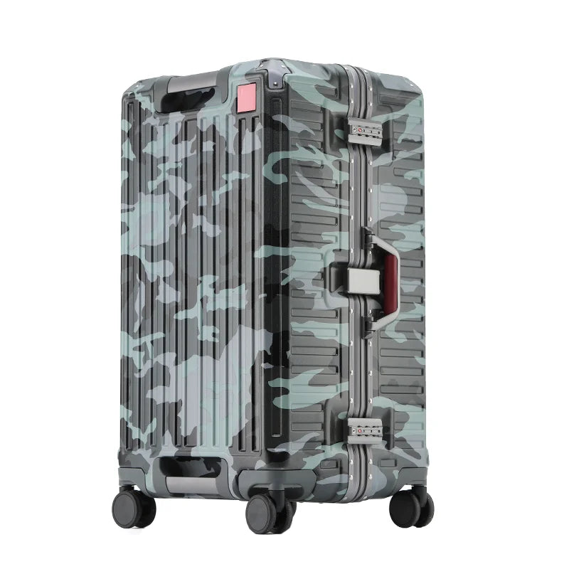 PC Aluminum Frame Trolley Case — Wide Handle, 20"/24"/26"