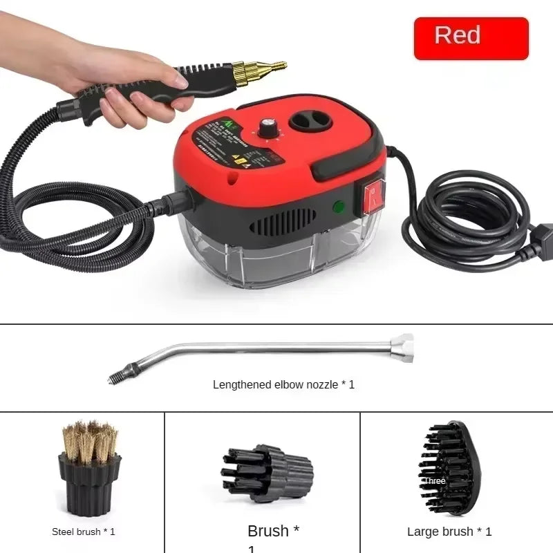 Portable Handheld Steam Cleaner — High-Temperature Pressurized Cleaning Machine with Brush Heads
