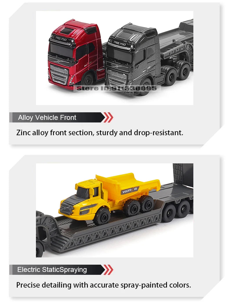 1:64 Die-Cast Semi Truck & Excavator Model – Maisto Precision Collection