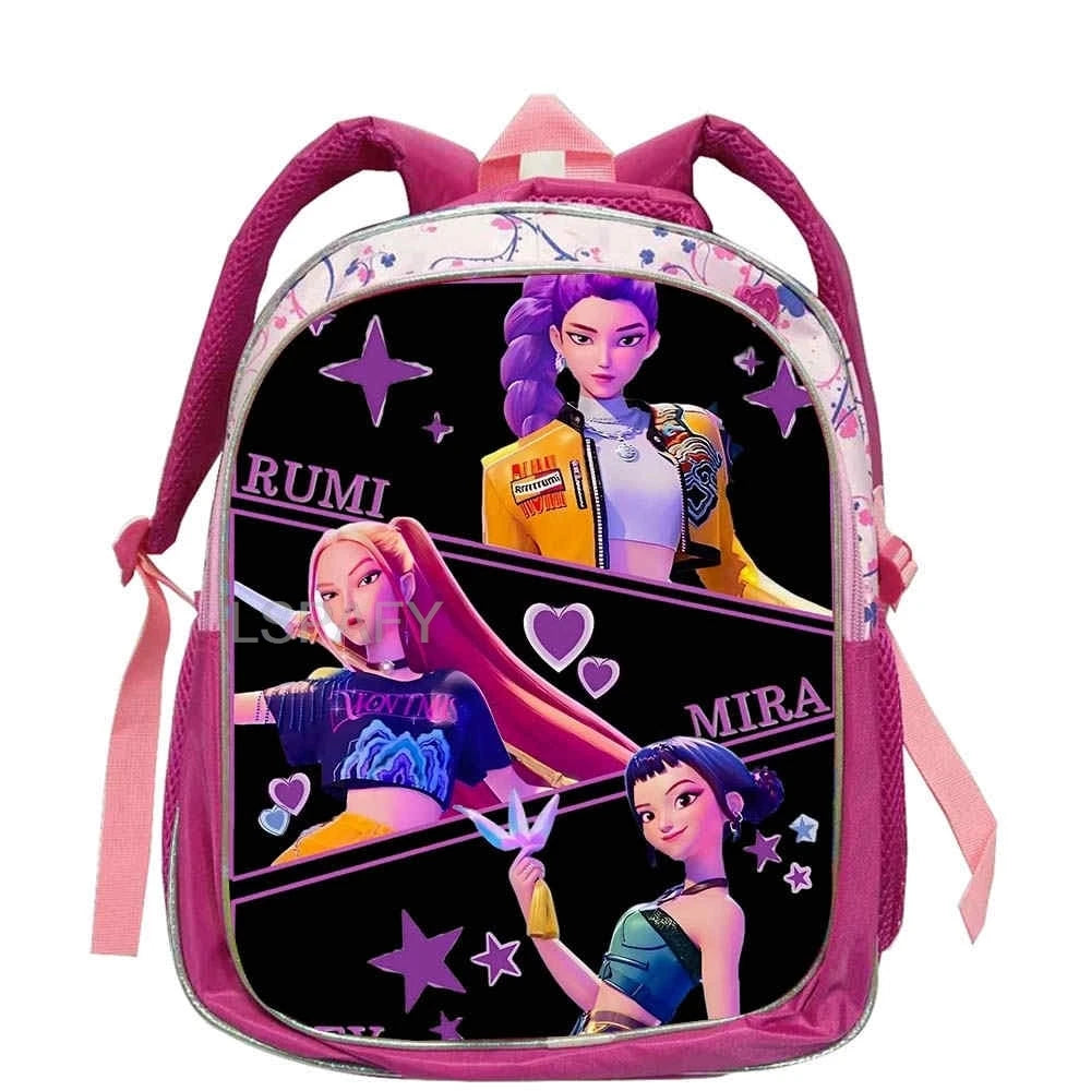 KPop Character Kids Backpack – Lightweight 12-Inch School Bag