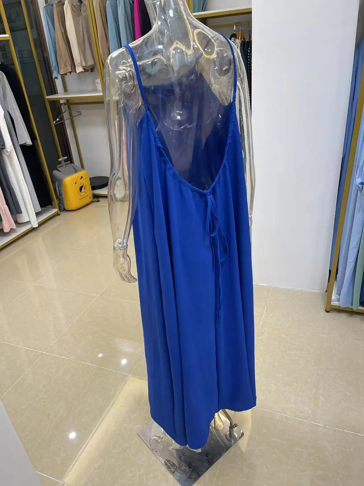 Women's Strapless Backless Loose Maxi Dress – Comfortable Sleepwear & Casual Home Dress