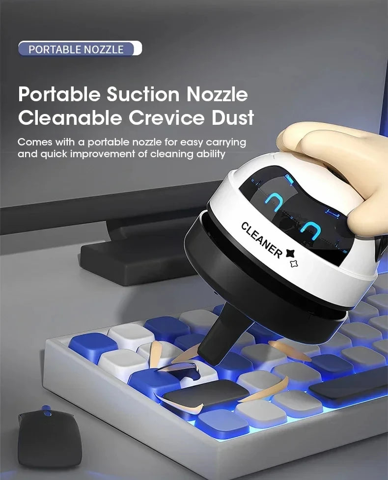 Desk & Table USB Mini Handheld Vacuum Cleaner – Desktop Crumb & Pencil Dust Sweeper for Home & Office