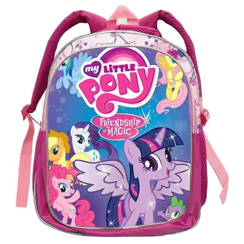 My Little Pony Rainbow Equestria Leather Backpack – Kids Kindergarten School Bag