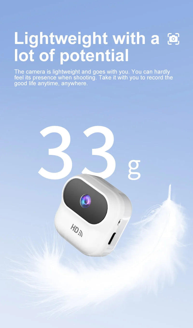 HD Mini WiFi Security Camera – 1080P Motion Tracking Smart Home Surveillance