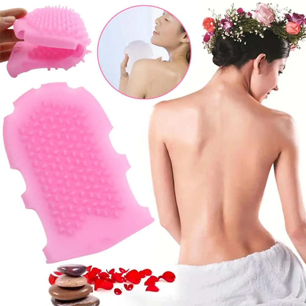 Silicone Shower Glove Massage Bath Brush – Exfoliating Body Scrubber & Skin Cleanser