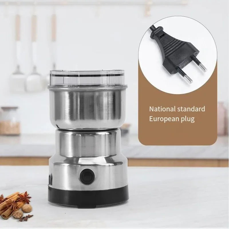 4-Blade Electric Coffee & Grain Grinder — Multifunctional Nut, Bean & Spice Blender