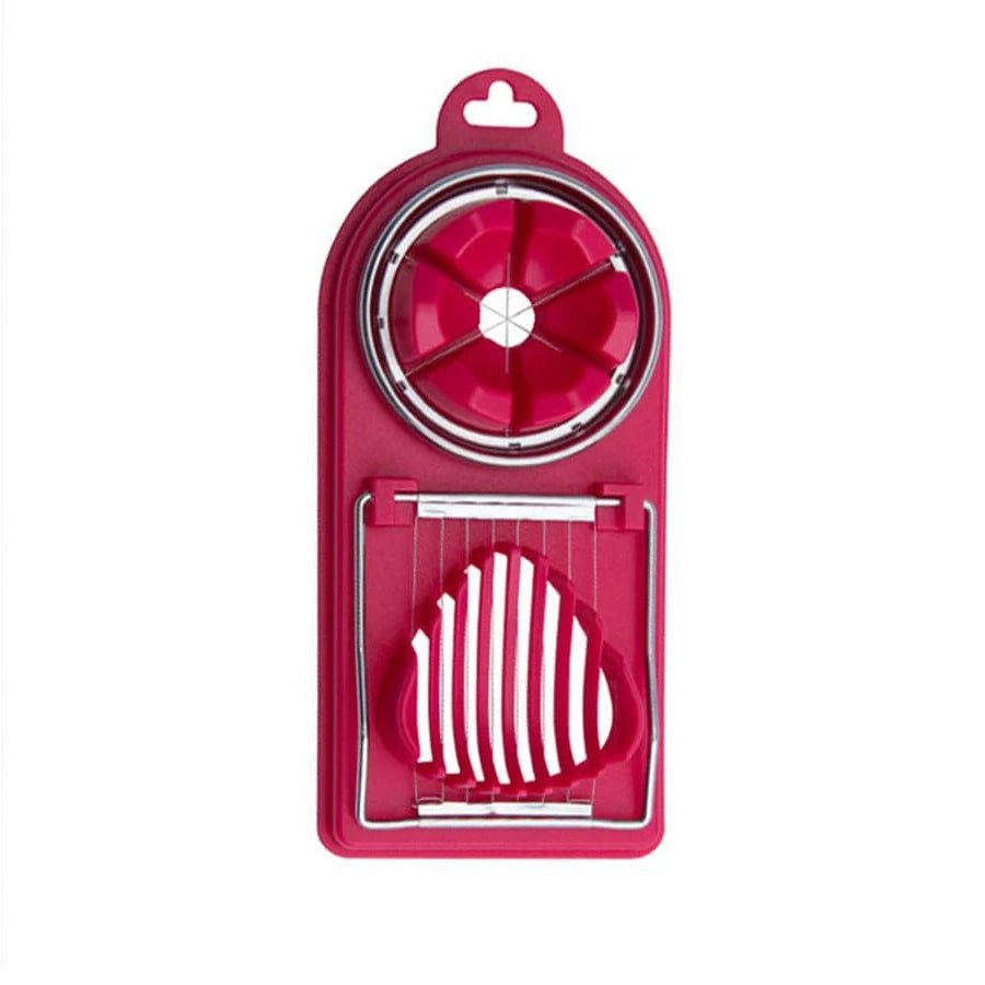2-in-1 Egg Cutter & Slicer — Stainless Steel Wire Pull Kitchen Tool