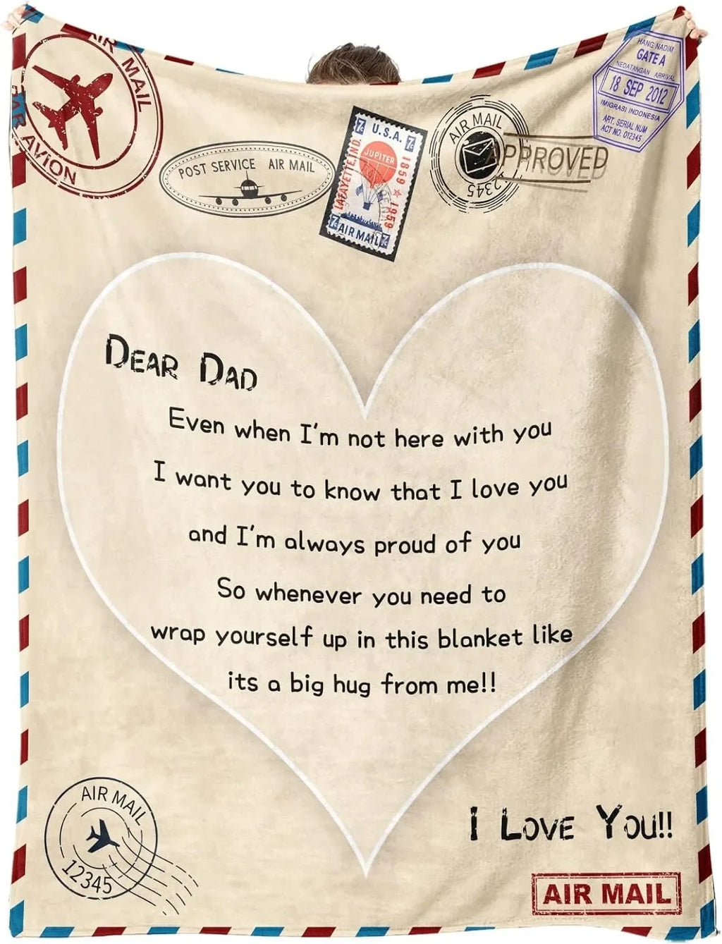 Family Gift Throw Blanket – Soft Warm Personalized Gift for Dad, Mom, Grandparents & Family