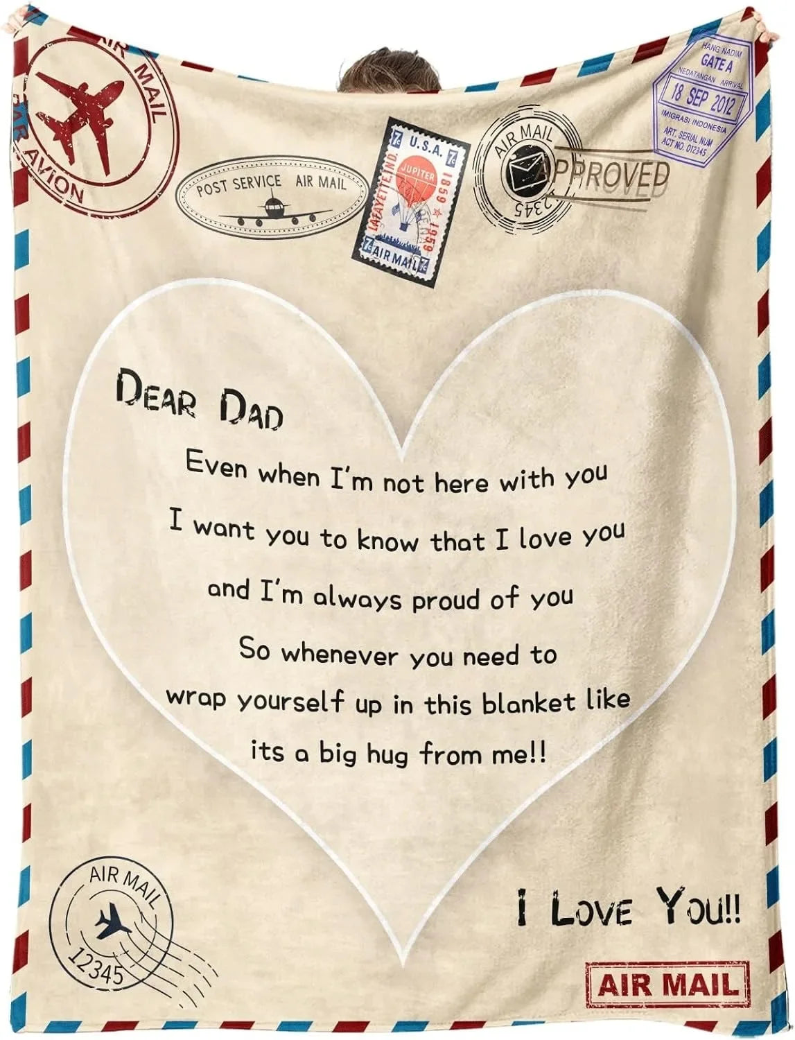 Family Gift Throw Blanket – Soft Warm Personalized Gift for Dad, Mom, Grandparents & Family