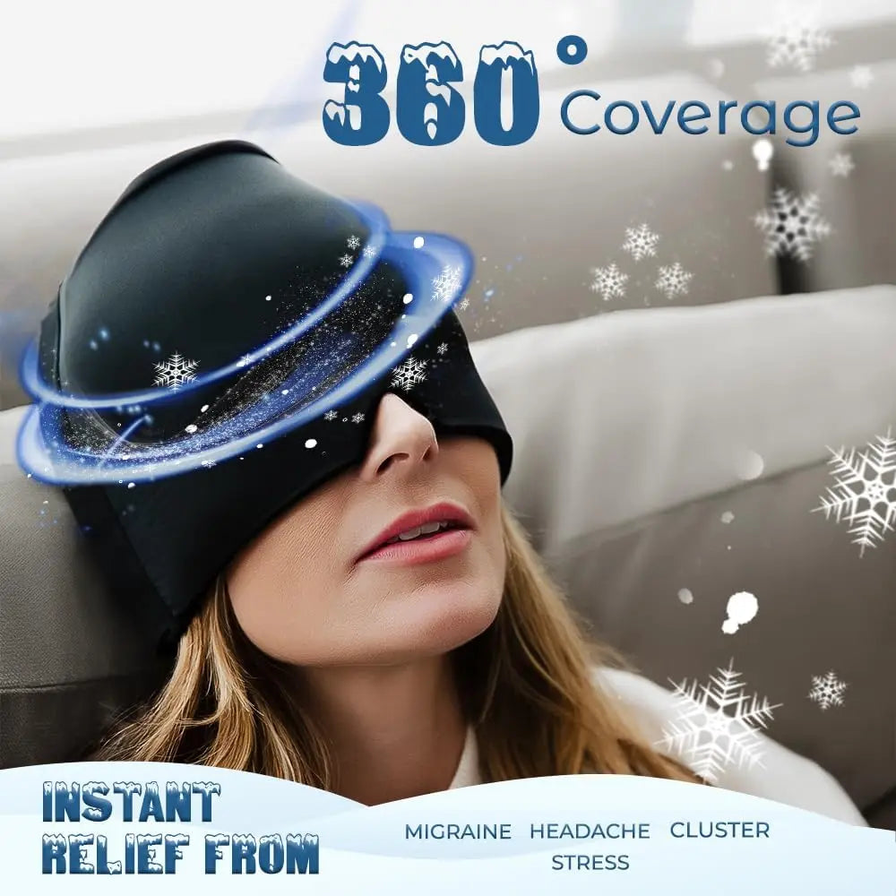 Gel Ice Cap Head Wrap — Cooling & Massage Eye Mask