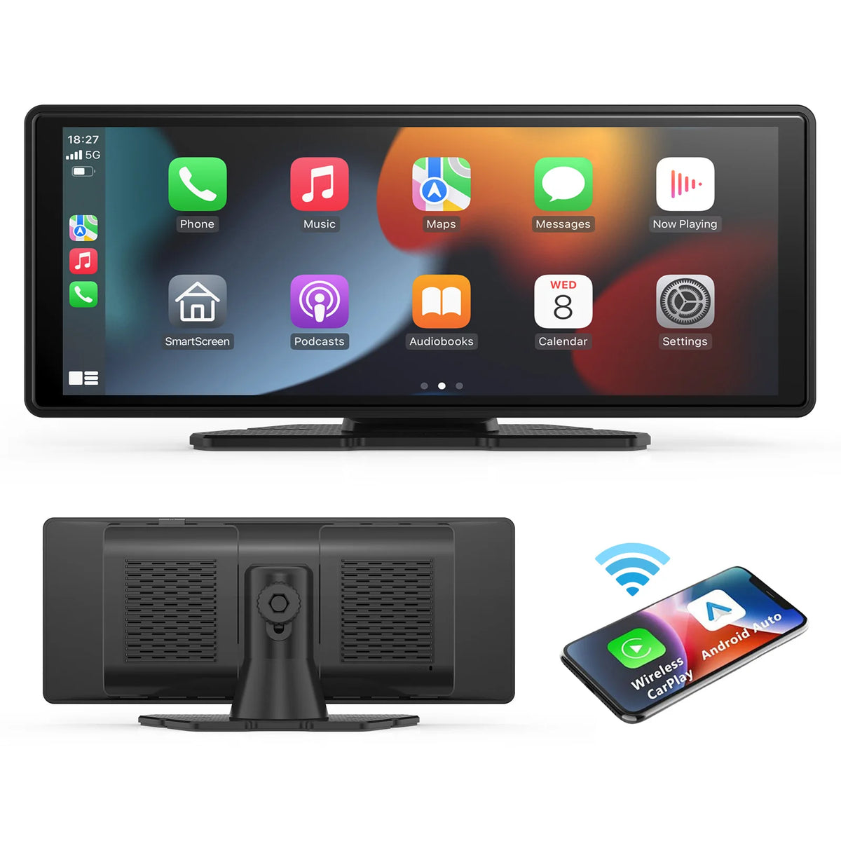 Wireless CarPlay Screen for Car – 10.26" Android Auto Touchscreen Stereo System