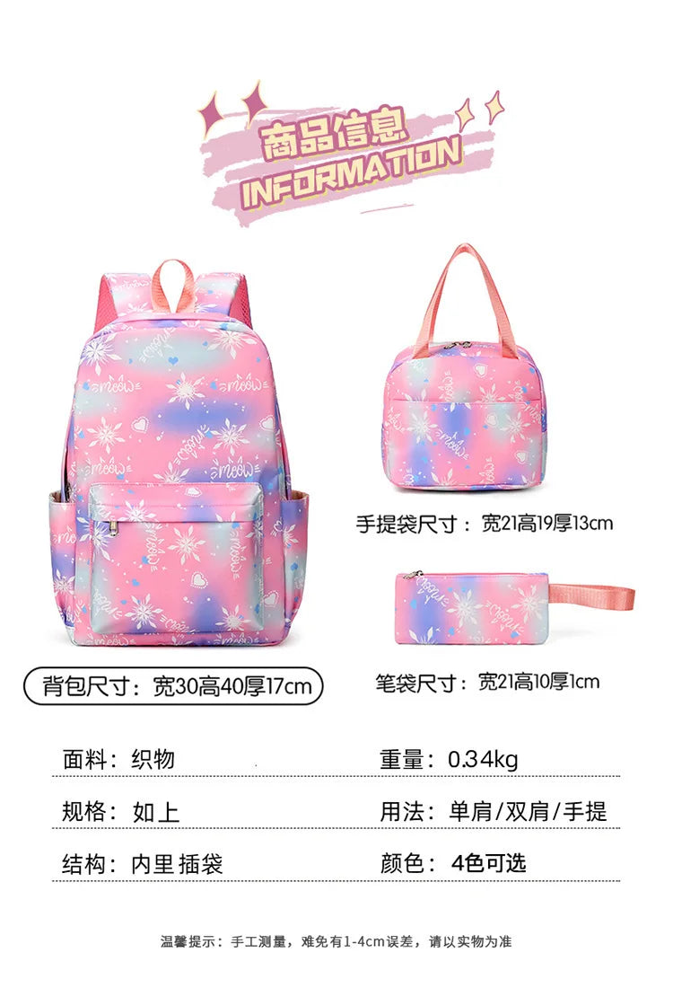 KPop Demon Hunter 3-Piece Backpack Set – School Bag, Shoulder Bag & Clutch