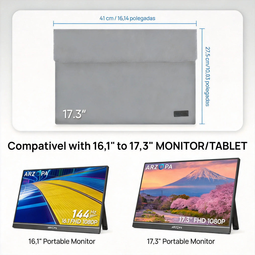 Portable Monitor Storage Bag – 16.1-Inch ARZOPA