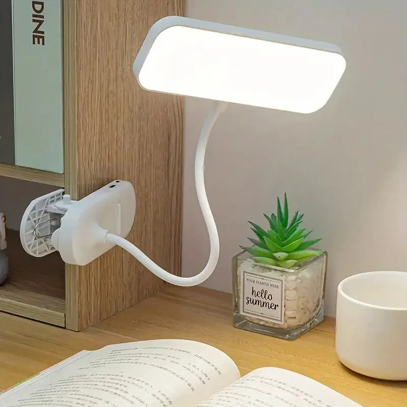 Clip-On LED Desk Lamp with USB Charging – Dimmable Touch Light for Dorm, Bedroom & Office
