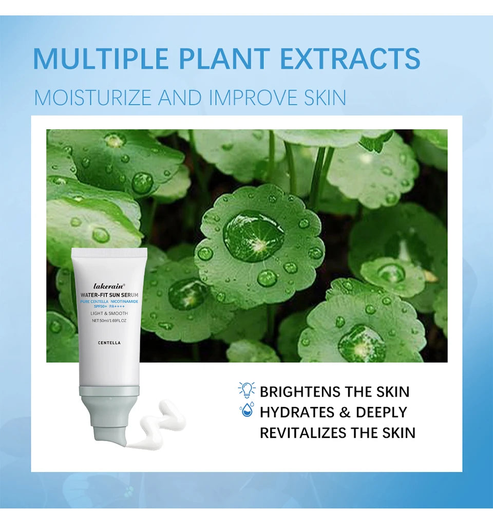 SPF50 Water-Fit Sun Serum – Lightweight Korean Sunscreen with Moisturizing & Oil Control