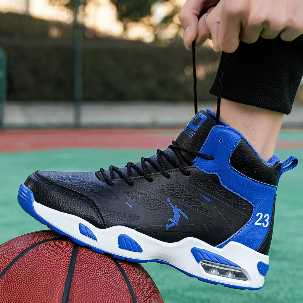 Men's High-Top Air Cushion Basketball Shoes – Non-Slip Breathable Sneakers