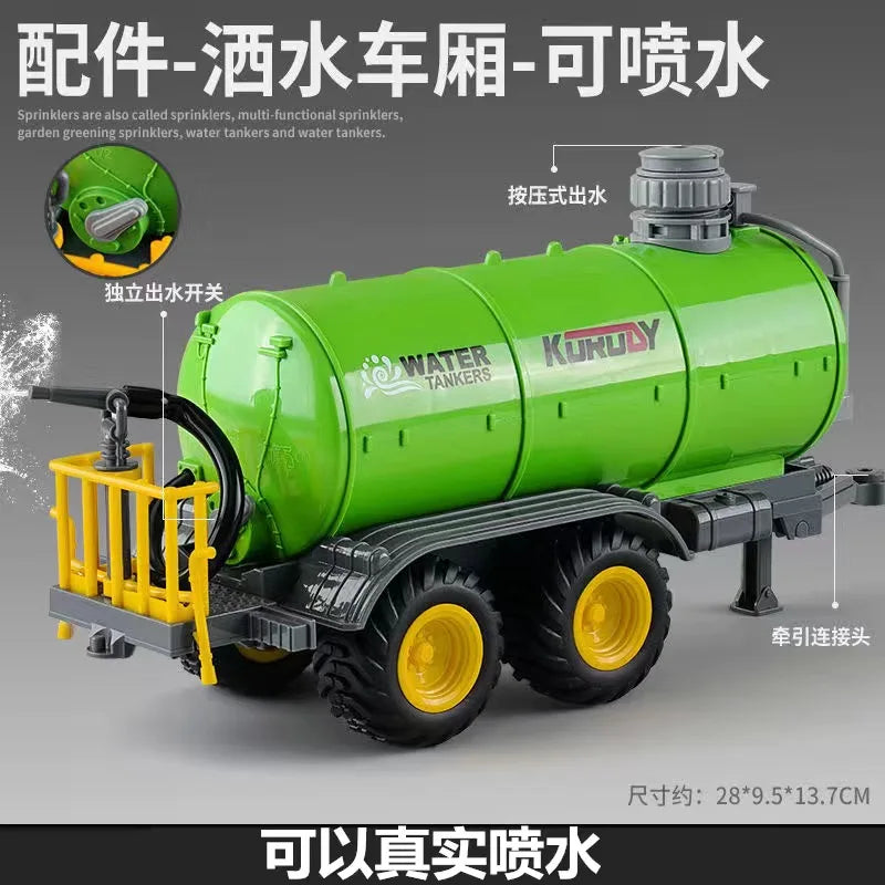 Farm Tractor Toy with Trailer & Accessories – Simulation Farmer Vehicle Set for Kids