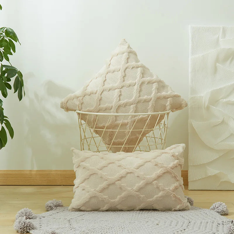 Faux Fur Luxury Plush Throw Pillowcase – Soft Decorative Cushion Cover, Multiple Colors & Sizes